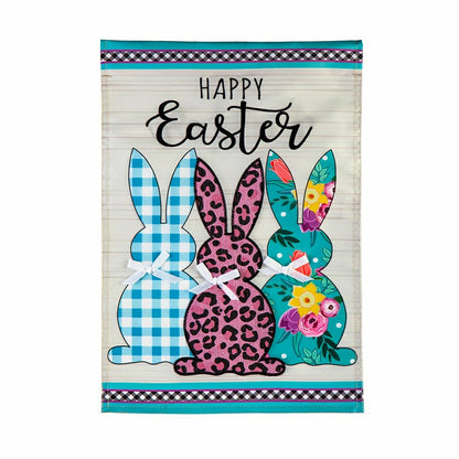 Bright Bunnies Applique Garden Flag | Plow & Hearth
