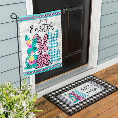 Bright Bunnies Applique Garden Flag | Plow & Hearth