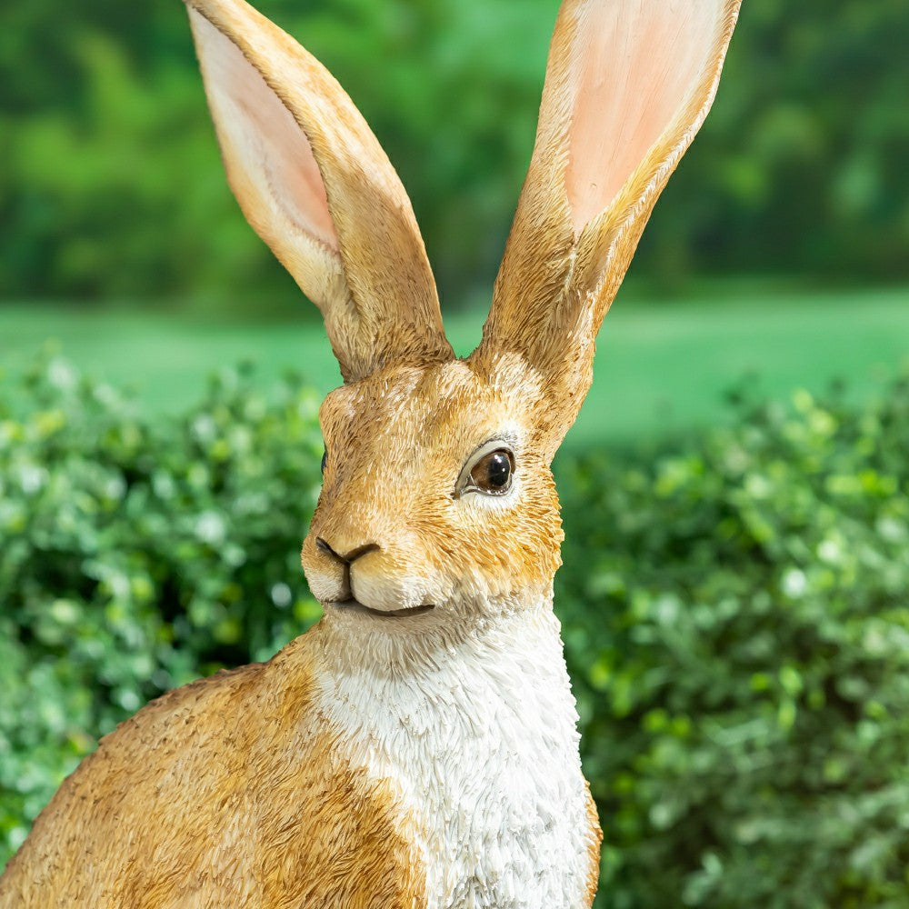 Hop Into Spring Garden Statue, Resin Hare Statue, 21"H | Plow & Hearth