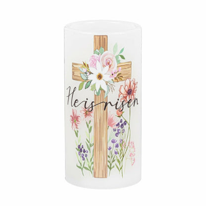Hop Into Spring LED Table Decor Wax Candle Easter, Set of 3, Gift Box | Plow & Hearth