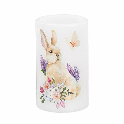 Hop Into Spring LED Table Decor Wax Candle Easter, Set of 3, Gift Box | Plow & Hearth