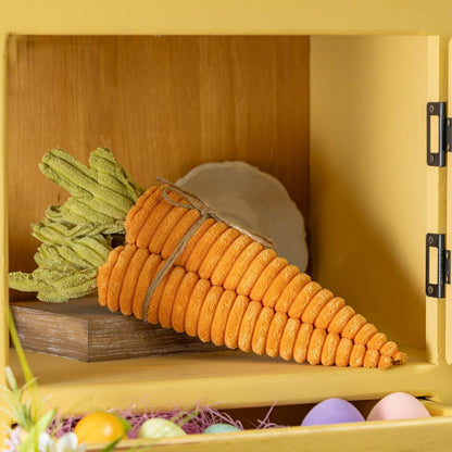 Carrot Bundle Fabric Table Decor, 13"H | Plow & Hearth