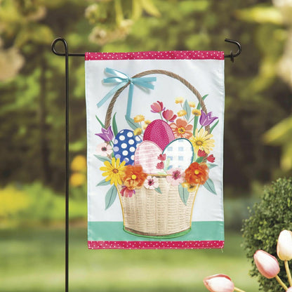 Easter Basket Applique Garden Flag | Plow & Hearth