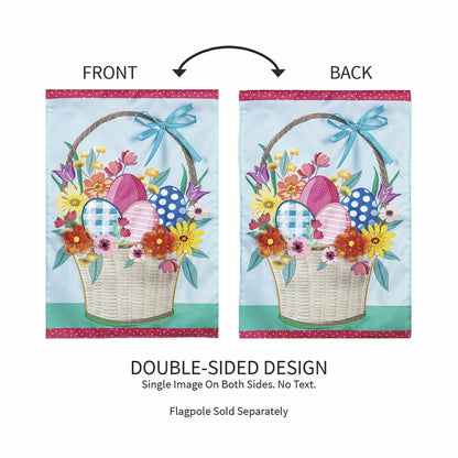 Easter Basket Applique Garden Flag | Plow & Hearth