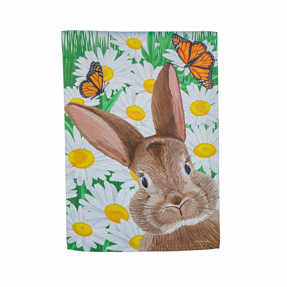Hello Bunny Suede House Flag | Plow & Hearth