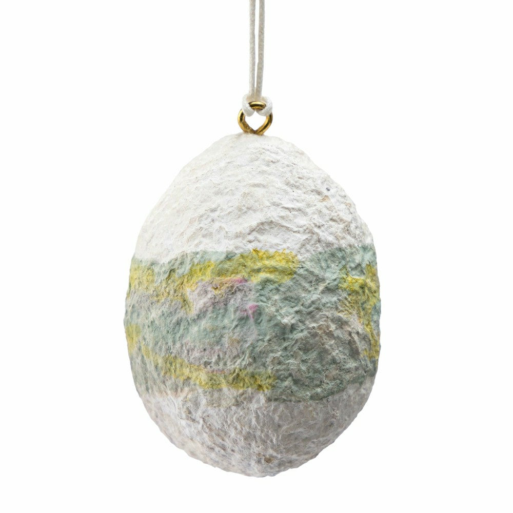 Fiber Mache Egg-shaped Ornaments, Set of 8 | Plow & Hearth