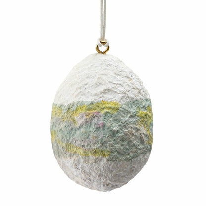 Fiber Mache Egg-shaped Ornaments, Set of 8 | Plow & Hearth