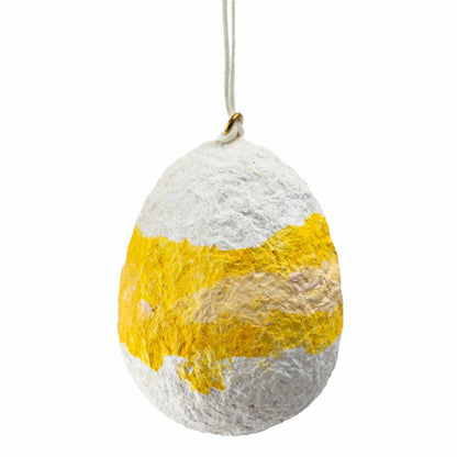 Fiber Mache Egg-shaped Ornaments, Set of 8 | Plow & Hearth