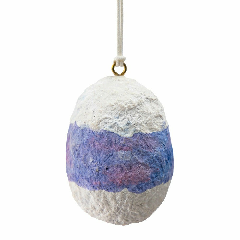 Fiber Mache Egg-shaped Ornaments, Set of 8 | Plow & Hearth