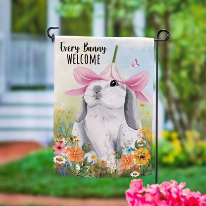 Hop Into Spring Flower Time Suede Garden Flag | Plow & Hearth