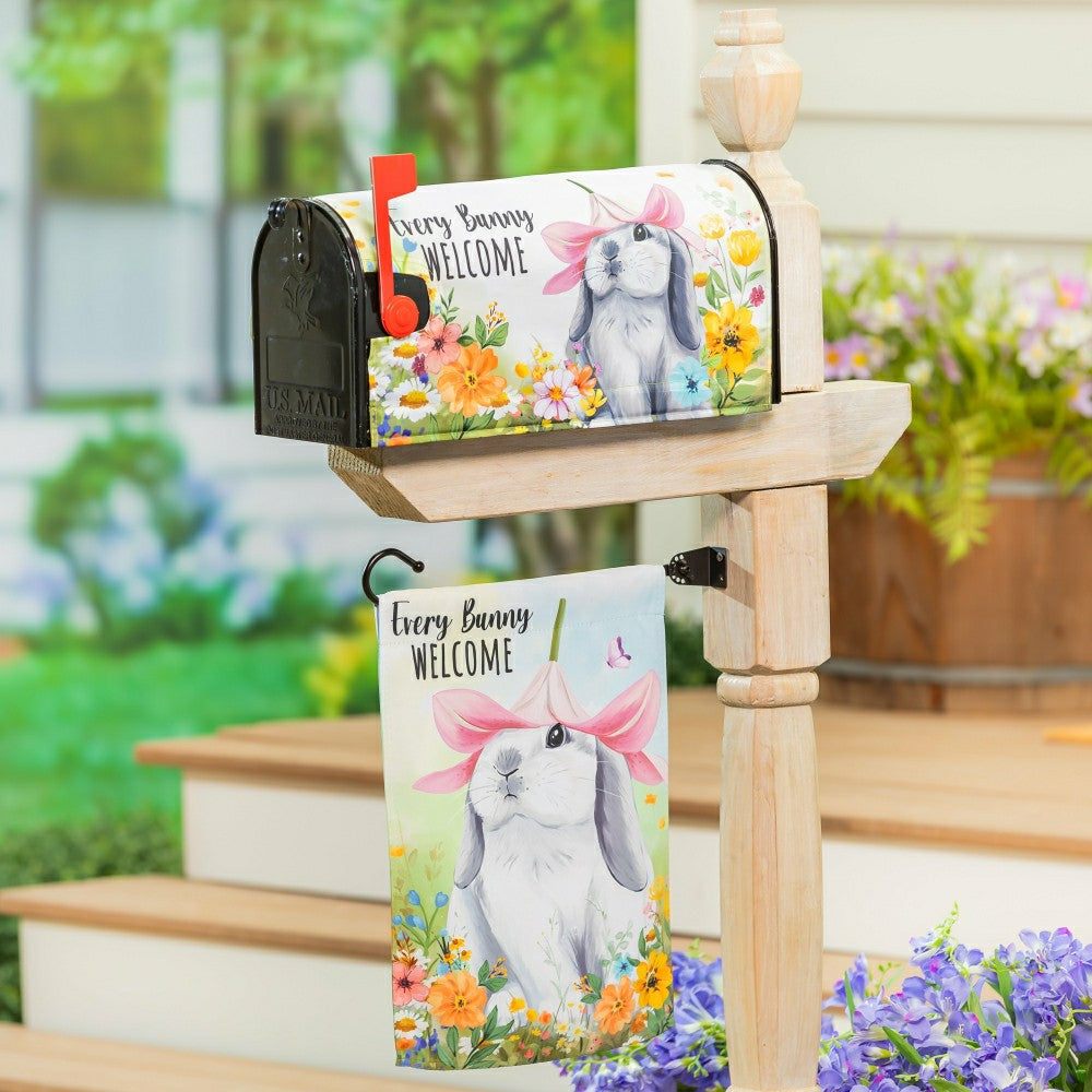 Hop Into Spring Flower Time Suede Garden Flag | Plow & Hearth