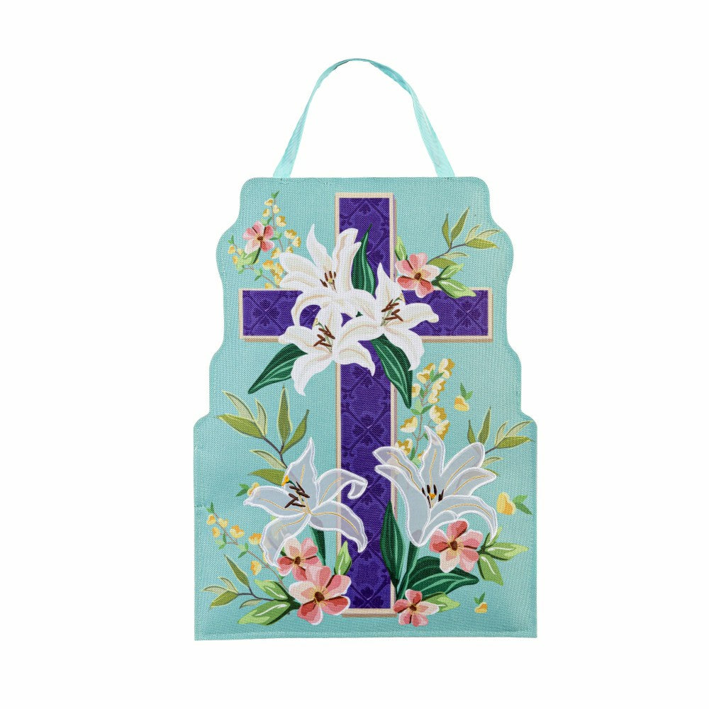 Easter Cross & Patriotic Cross Reversible Door Decor | Plow & Hearth