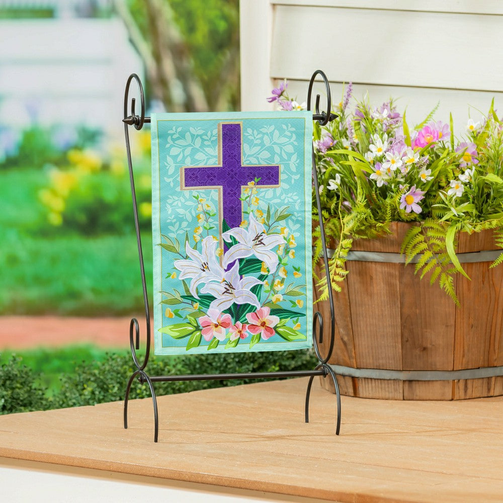 Easter Cross Applique Garden Flag | Plow & Hearth