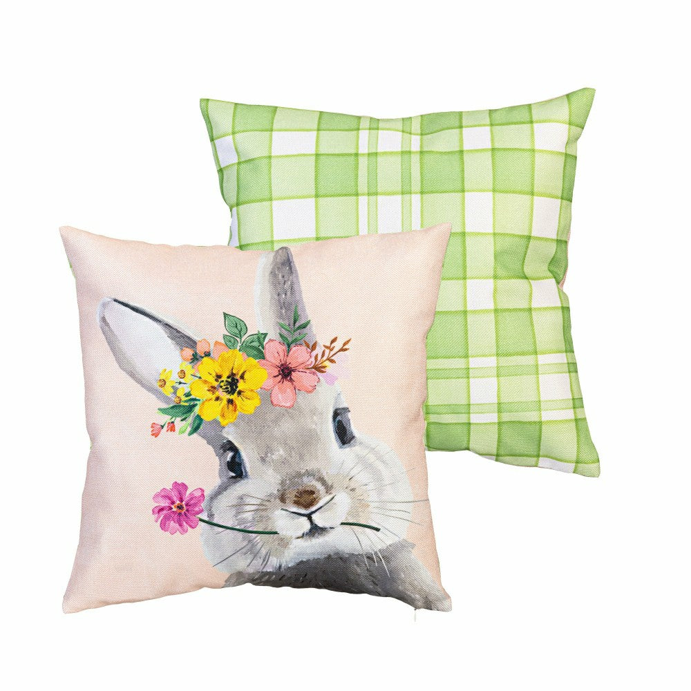 Bunny Blooms Best Friends Pillow Cover | Plow & Hearth