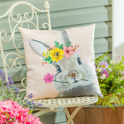 Bunny Blooms Best Friends Pillow Cover | Plow & Hearth