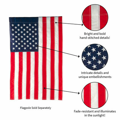 American Flag Applique Garden Flag | Plow & Hearth