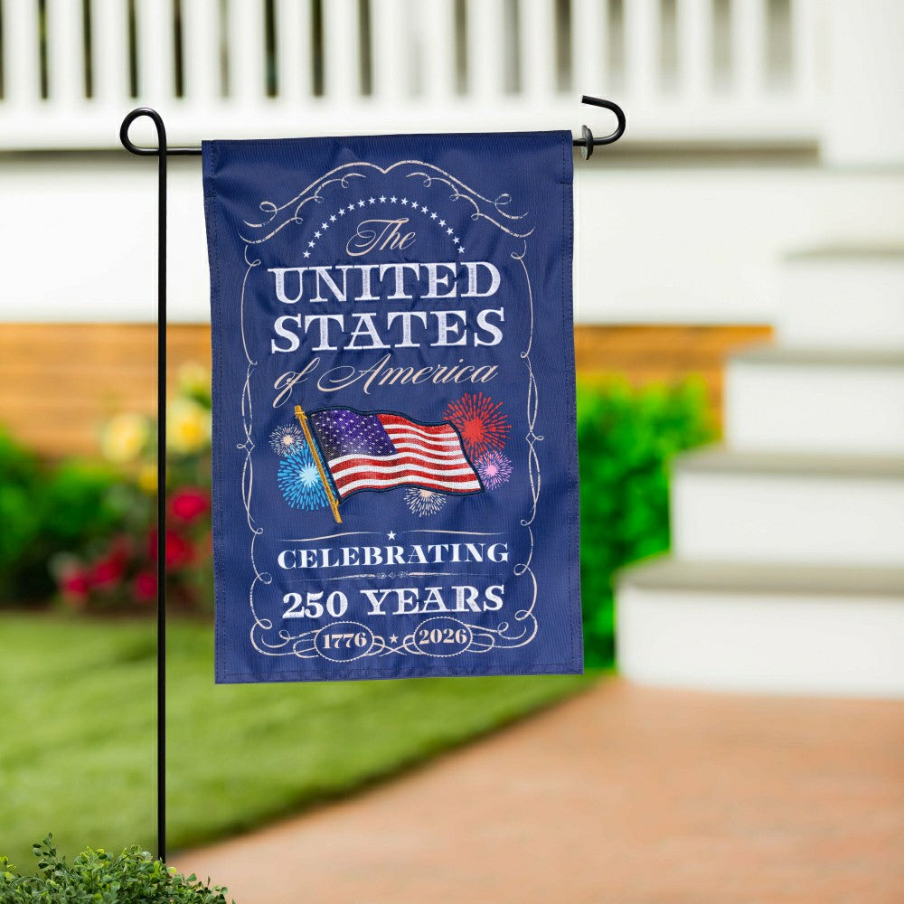 250th Anniversary Celebration Applique Garden Flag | Plow & Hearth