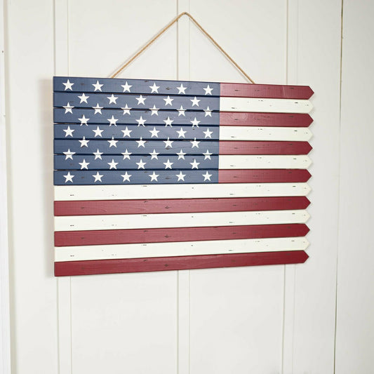 Classic American Flag Wooden Wall Art | Plow & Hearth