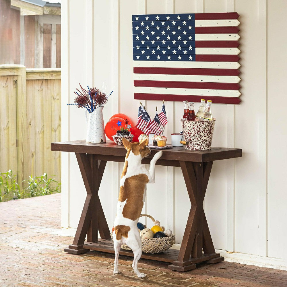 Classic American Flag Wooden Wall Art | Plow & Hearth
