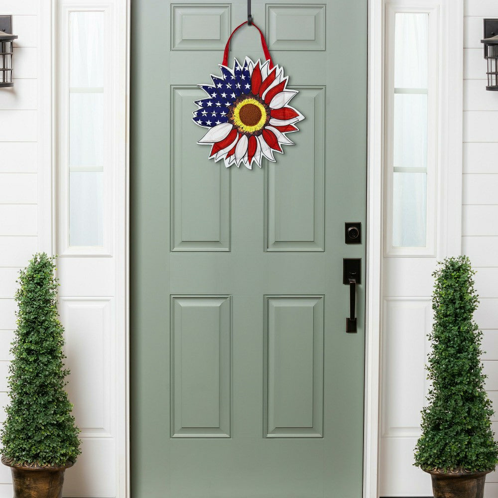 Patriotic Sunflower Door Decor | Plow & Hearth