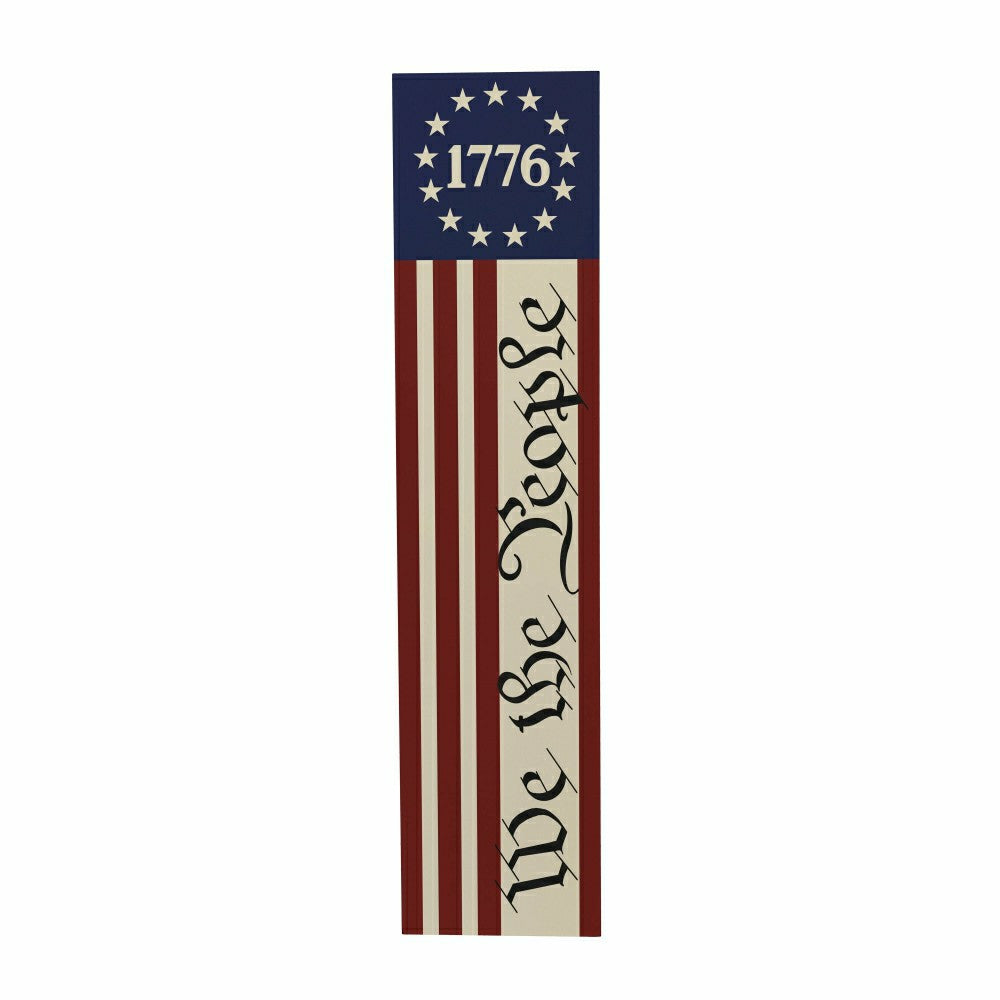 Red White & Bloom Porch Leaner, We The People, 46"H | Plow & Hearth