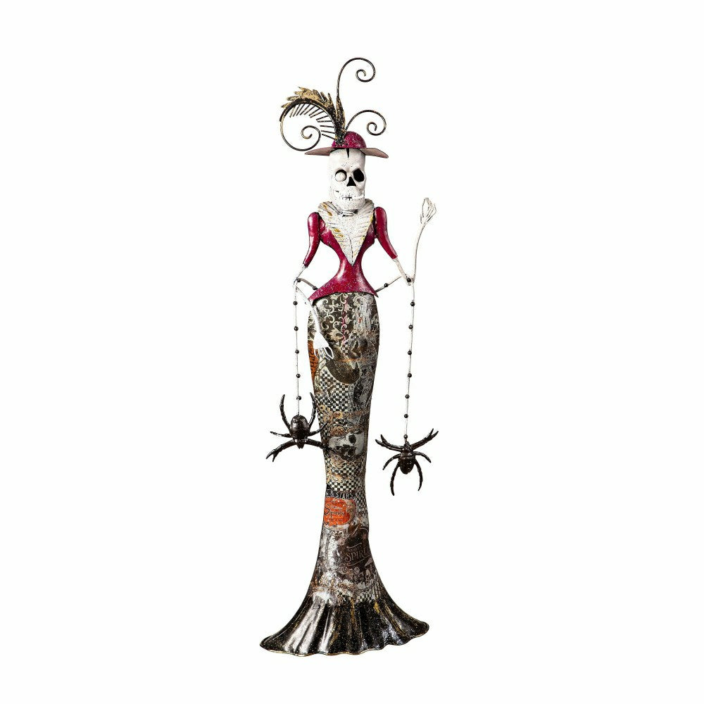 Metal Halloween Skeleton Statues, Set of 2 | Plow & Hearth