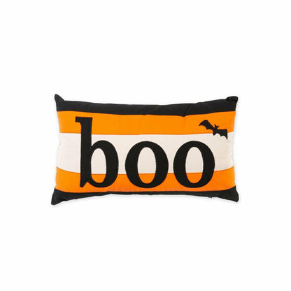 Indoor/Outdoor Halloween Boo Lumbar Cotton Throw Pillow | Plow & Hearth