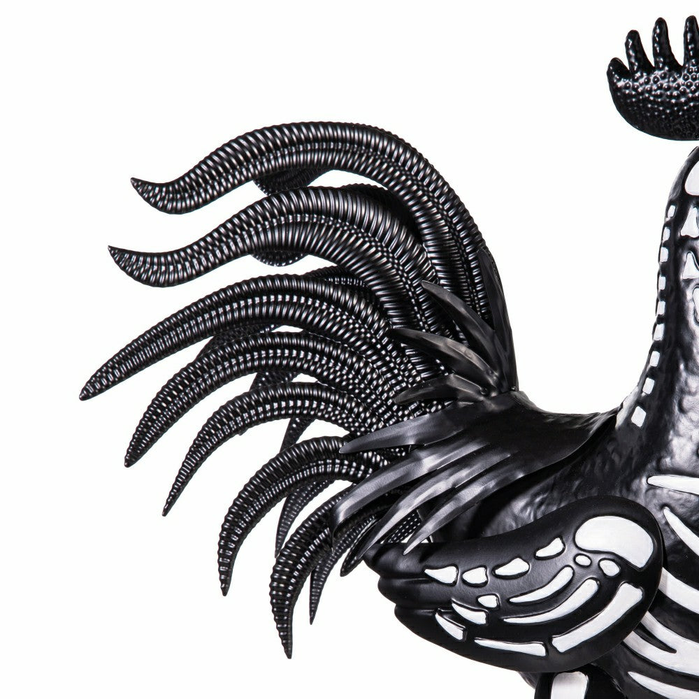 Halloween Metal Rooster Skeleton Garden Statue | Plow & Hearth