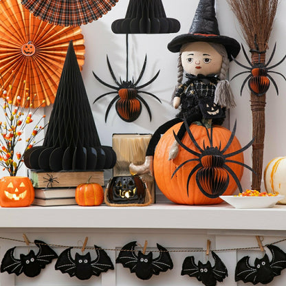Foldable Paper Spider Hanging Décor Set | Plow & Hearth