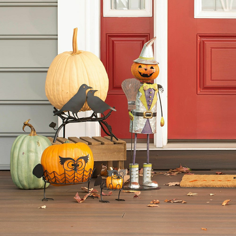 Set Of 2 Owl Pumpkin Holders | Plow & Hearth