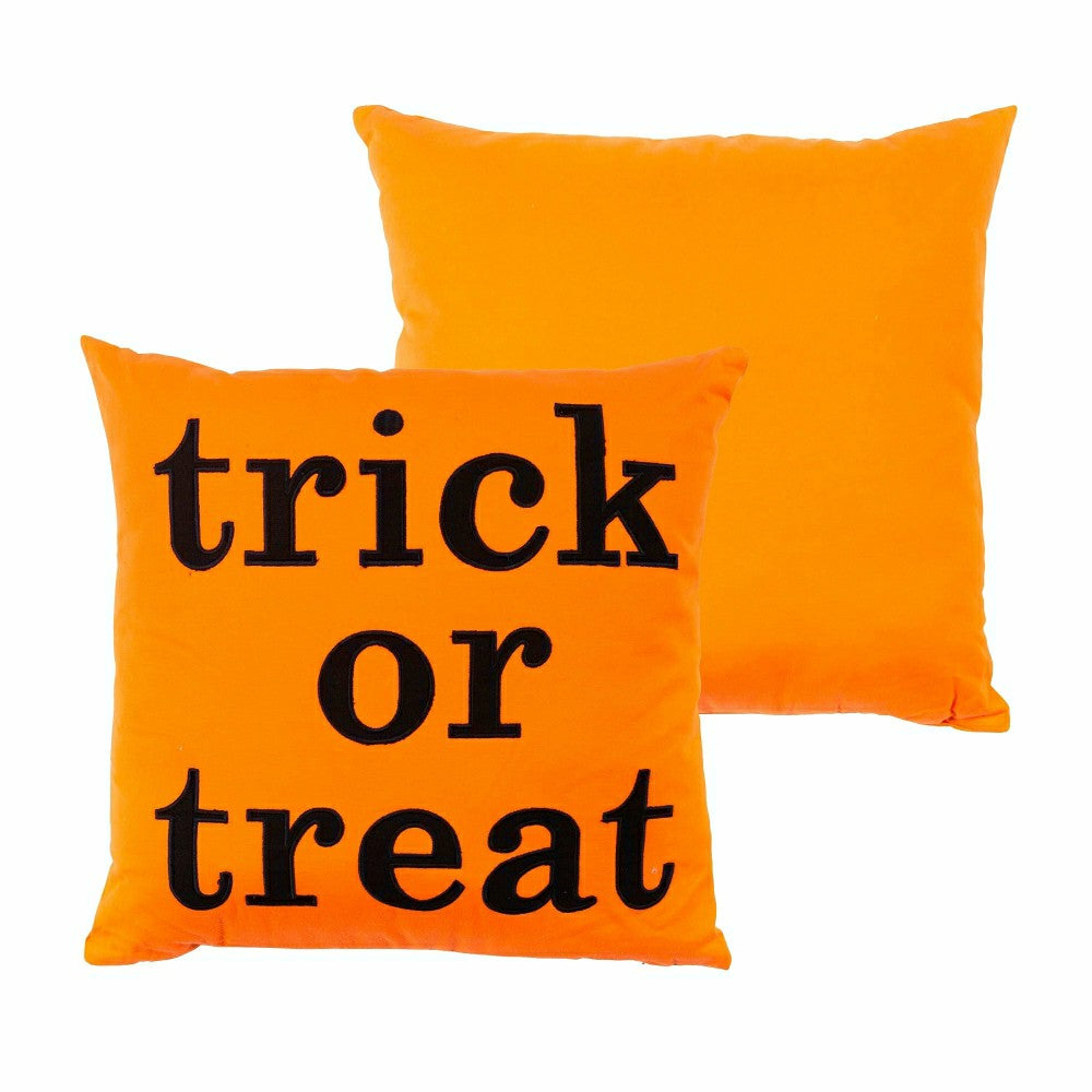 Indoor/Outdoor Halloween Trick or Treat Cotton Throw Pillow | Plow & Hearth