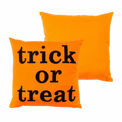 Indoor/Outdoor Halloween Trick or Treat Cotton Throw Pillow | Plow & Hearth