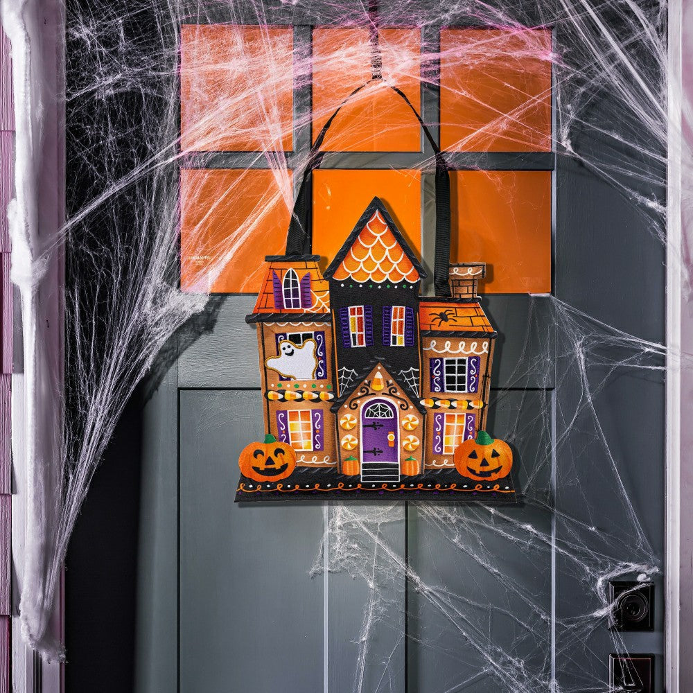 Trick or Sweets Haunted House Door Décor | Plow & Hearth