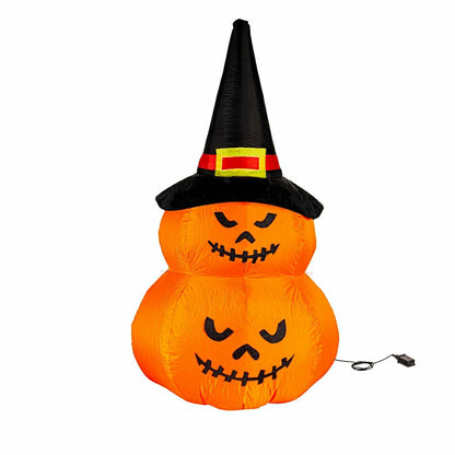Lighted Stacked Jack-O-Lanterns Halloween Inflatable | Plow & Hearth