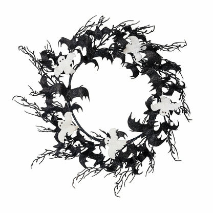 Bat and Ghost Wreath, 20" | Plow & Hearth