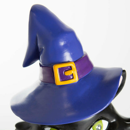 Indoor/Outdoor Lighted Black Cat Shorty Halloween Statue | Plow & Hearth