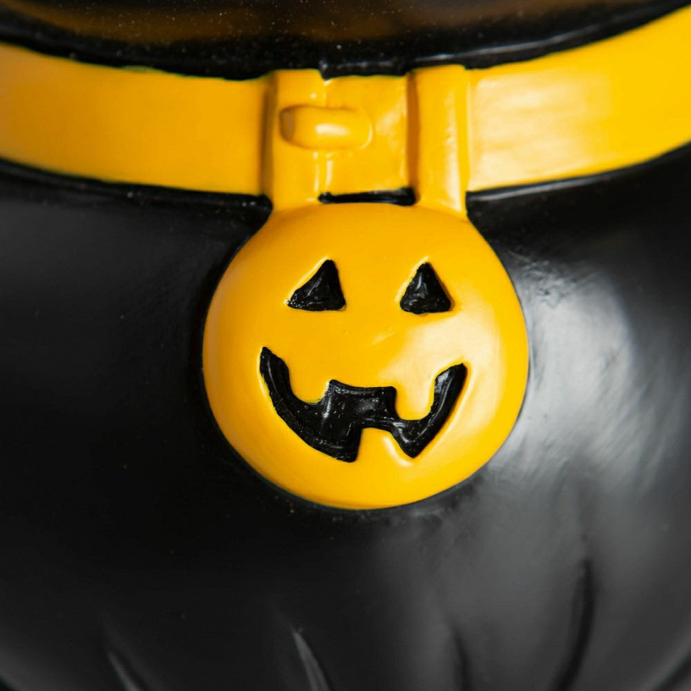 Indoor/Outdoor Lighted Black Cat Shorty Halloween Statue | Plow & Hearth