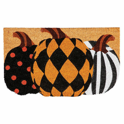 Pattern Pumpkins Shaped Coir Mat | Plow & Hearth