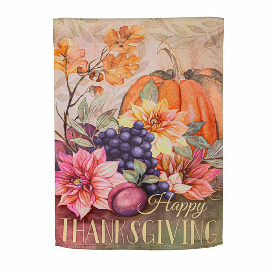 Happy Thanksgiving Suede Garden Flag | Plow & Hearth