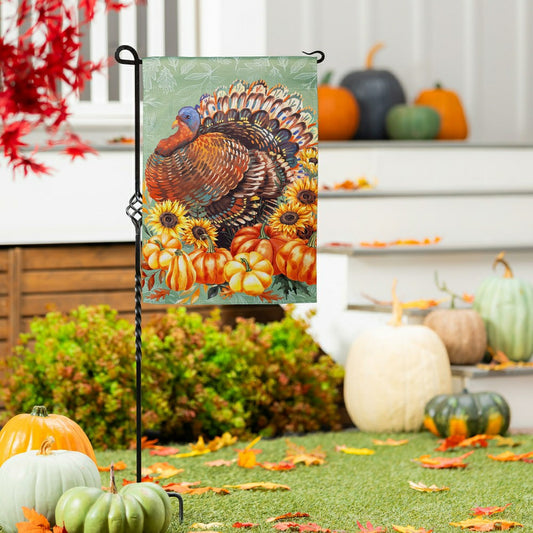 Grateful Gatherings Turkey Suede Garden Flag | Plow & Hearth