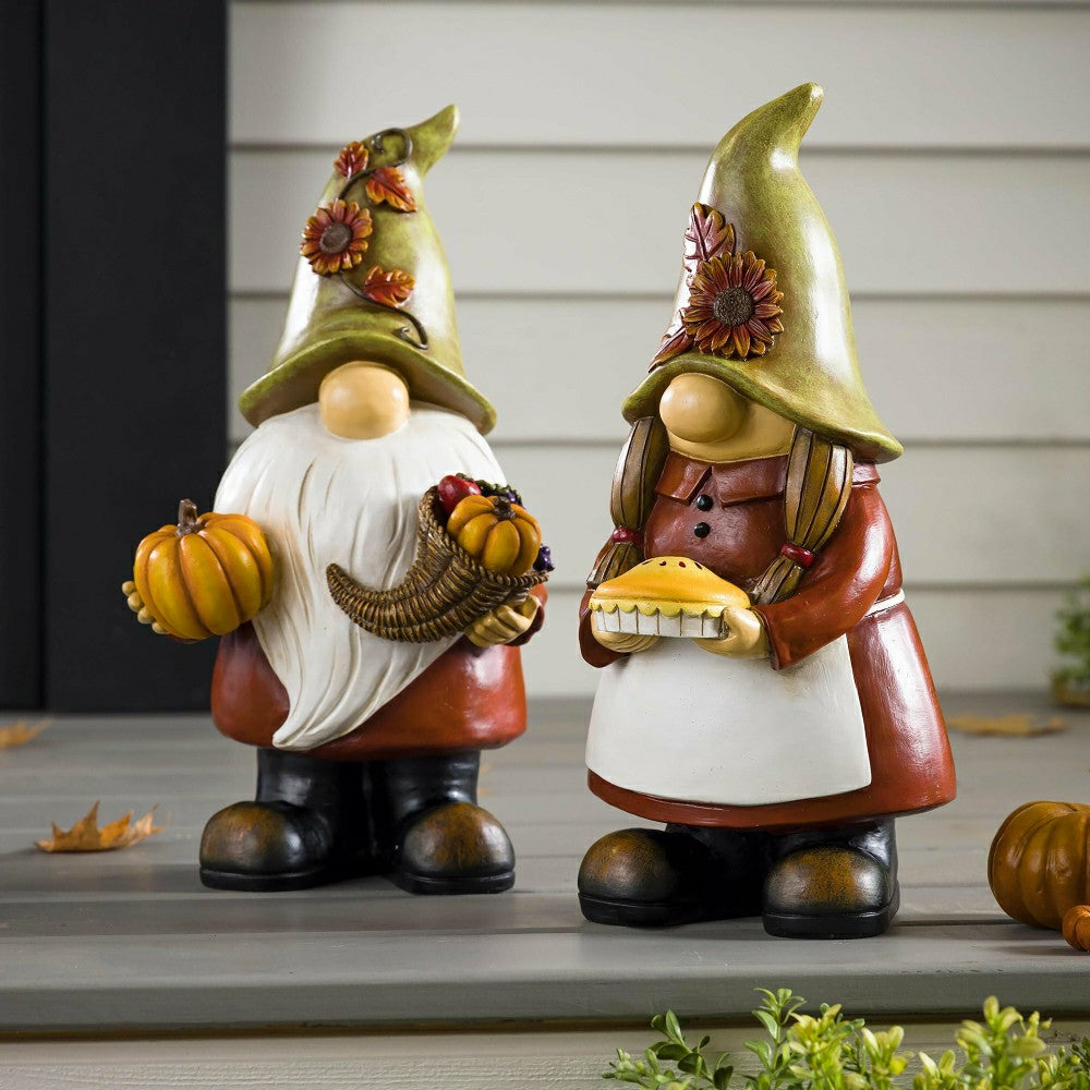Fall Harvest Garden Gnome Statue | Plow & Hearth