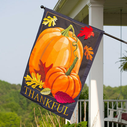 Thankful Pumpkins Estate Flag | Plow & Hearth