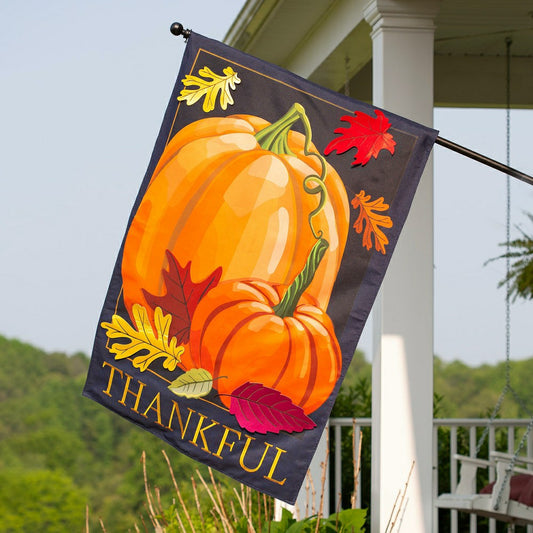 Thankful Pumpkins Estate Flag | Plow & Hearth