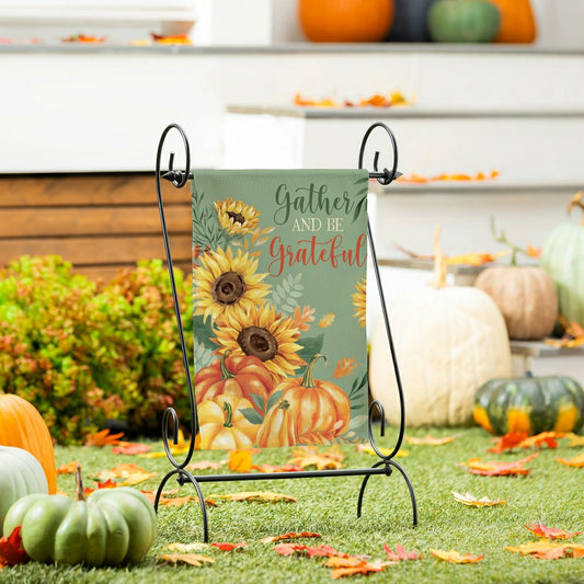 Grateful Gatherings Suede Garden Flag | Plow & Hearth