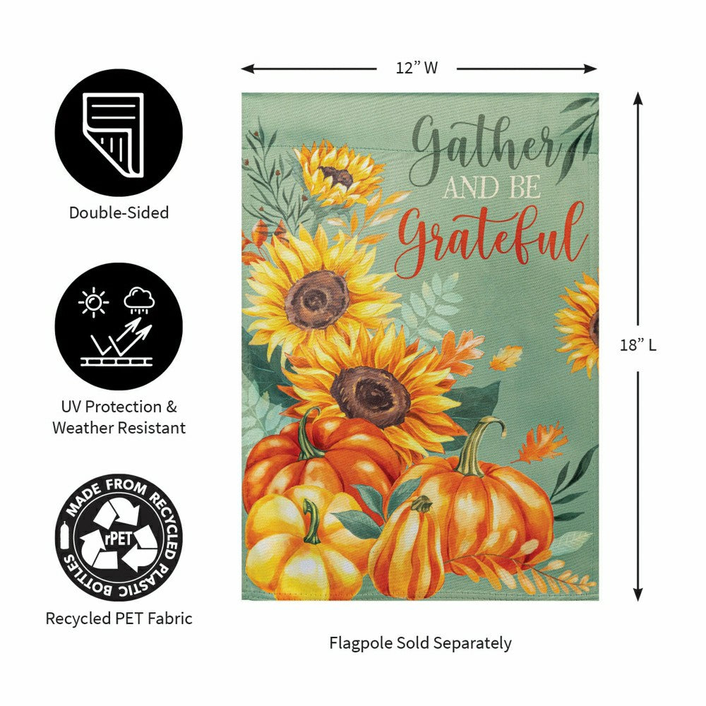 Grateful Gatherings Suede Garden Flag | Plow & Hearth