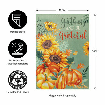 Grateful Gatherings Suede Garden Flag | Plow & Hearth