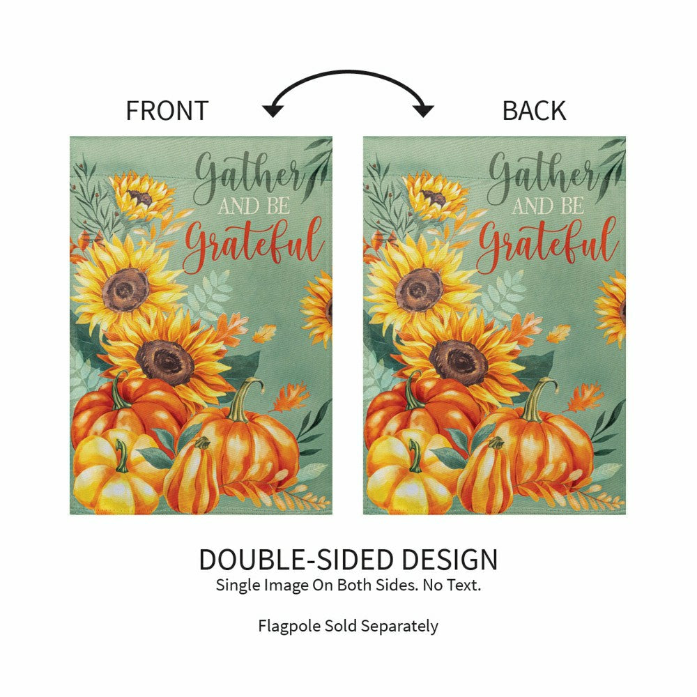 Grateful Gatherings Suede Garden Flag | Plow & Hearth