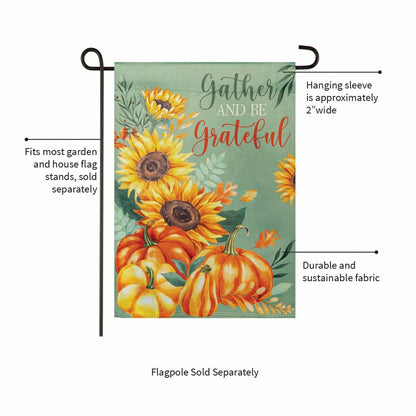 Grateful Gatherings Suede Garden Flag | Plow & Hearth