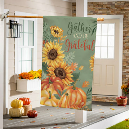 Grateful Gatherings Suede House Flag | Plow & Hearth