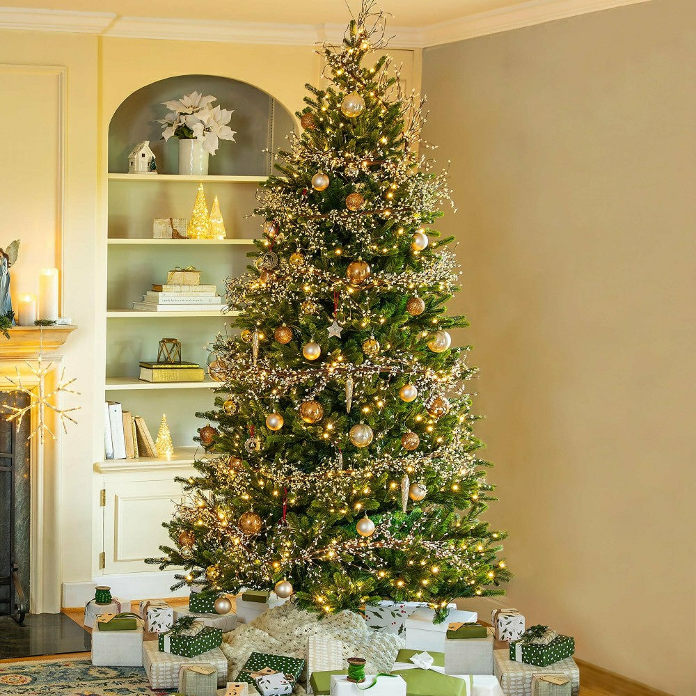 7'3" Sussex Fir Christmas Tree with Warm White and Color-Changing LEDs | Plow & Hearth
